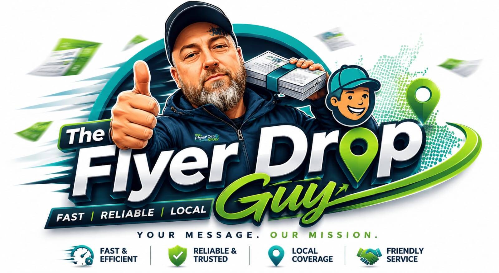 The Flyer Drop Guy logo